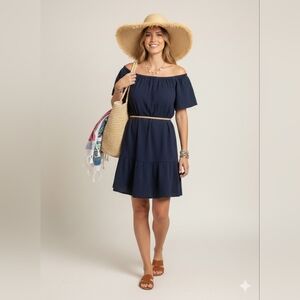 GAP - Navy Off-Shoulder Dress/Cover up